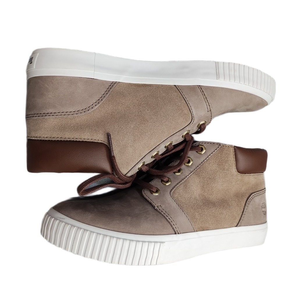 Timberland Skyla Bay Sneakers Womens US 8.5 Brown Nubuck Mid Top Lace Up A2KWC